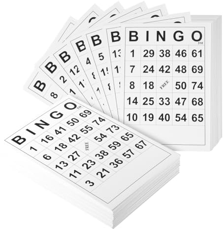 jojofuny 60Pcs Bingo Game Cards Set with Unique Numbers for Family Fun and Intellectual Development - Perfect for Parties and Kids