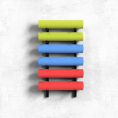 DAKAJA Yogamattenhalter Home Gym Yogamatte Wandhalter, Yoga Bolster/Schaumstoffrollen/Trainingsmatten Dekor Lagerregal, 6-teiliges Metall, Yoga-Raum Fitness-Essentials