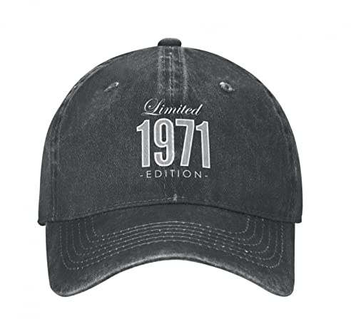 Baseballkappe Hiphop Sonnenhut 1971 Geburtstag Wasser Wahshing Baseballkappe Bedeutung Unisex Running Retro Baseballmütze Mann Caps Snapback Verstellbare Geburtstagsgeschenke