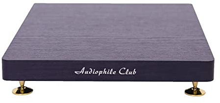 Pieds d'Enceintes Supports d'enceintes de Bureau pour bibliothèque, Conception en MDF Absorbant Les Vibrations, Pointes en Laiton Pur, pour Enceintes de cinéma Maison (Taille : 25x35cm)