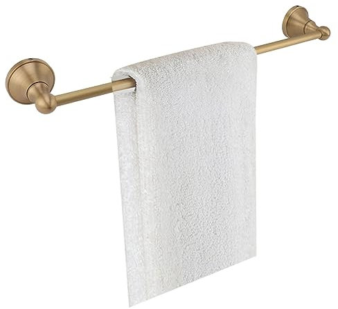 ZHDOKA Kupfer-Badetuchhalter, Europäische Wandmontage, Badezimmer-Handtuchstange, Einzelstange, Mehrzweck-Handtuchhalter für Badezimmer, WC, Waschtisch, Küchenzubehör