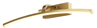 Licht-Erlebnisse LED Bilderlampe in Messing Metall verstellbar 3000 K 601 lm warmweiß Wandleuchte mit Schalter Modern Bilderleuchte Wohnzimmer Spiegelleuchte Bad