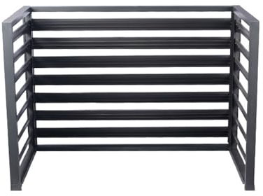 Privacy Fence Panels for Outside Metal, Air Conditioner Fence for Outside Made of Aluminum Alloy, Air Conditioner Fence for Trash Bin Air Conditioner 3/4 Panels ( Color : Grey , Size : 110*80*60CM(3P)
