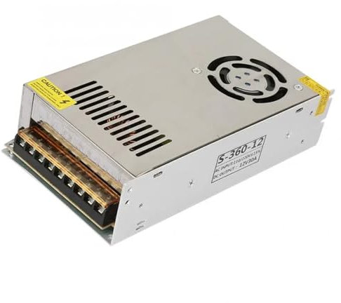 UGGOVXWZH Equipo Industrial DC 12V 30A LED Fuente de alimentación conmutada Controlador Adaptador Interruptor Fuente de alimentación