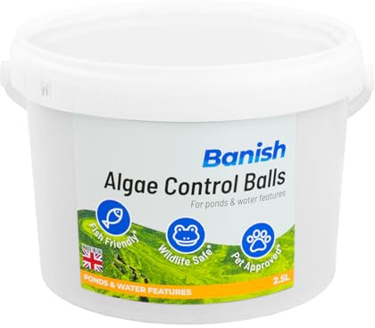 Pisces Banish 2.5L Algae Control Balls, Water Treatment for Ponds and Features Greenwater, Blanketweed & Duckweed Remover