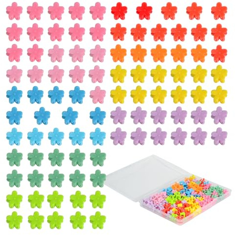 Mini Flower Hair Clip Flower Clips,Colorful Mini Hair Claw,for Women, Girls,Baby, Toddler Bangs Strong Grip Small Tiny Rainbow Hair Clips (50, Assorted)