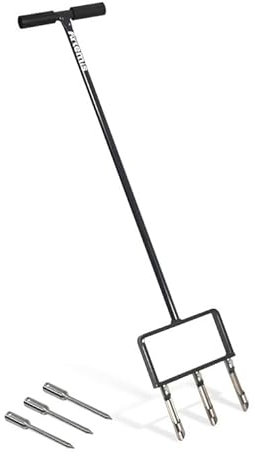 ARTEMIS Lawn Aerator with BOTH Replaceable Hollow & Solid Spike Tines Stainless Steel