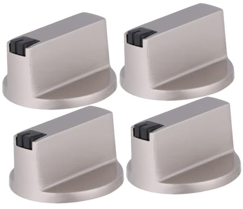 Beatifufu 4 Stück Metall Gasherd Knöpfe Ersatz Hergestellt 6mm Herd Metall Schalter Knopf Für Haushalt Küche Gasofen Zubehör