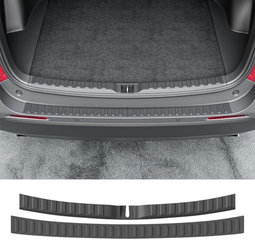 powoq 2PCS Rear Bumper Protector Compatible with 2019-2024 Toyota RAV4 Trunk Sill Cover Protector Replacement for 2019-2024 Toyota RAV4 Accessories