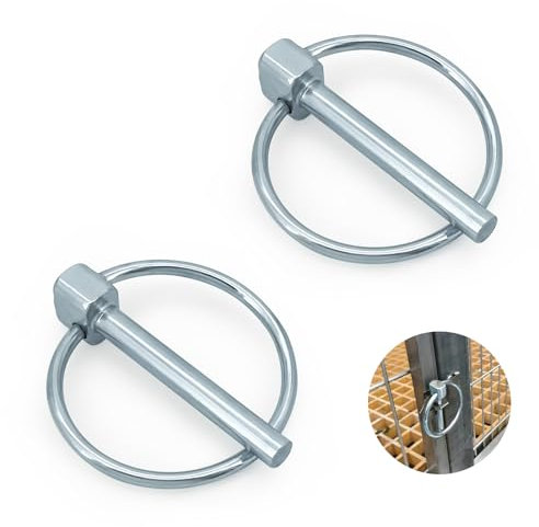 Klappsplinte 6mm x 45mm Klappstecker - Klappsplint Sicherungssplint Verzinkt, Splinte Sortiment aus Stahl für zuverlässige Sicherheit und einfache Montage, Rohrklappsplinte für Traktoren ect ( 2 Stk )