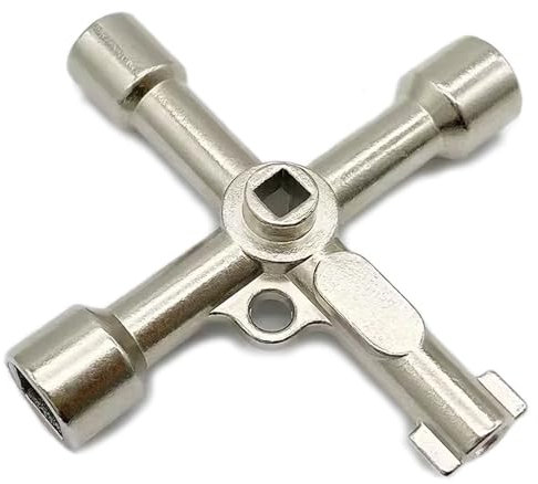 Vandomrise Multifunzionale Chiave a 4 Vie Universale per Armadio di Controllo - Utility per Elettrico Acqua Gas Metro Scatola Cabinet