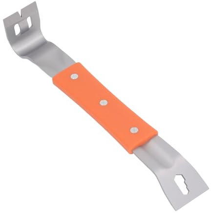 Extracteur de Clous en Acier Inoxydable, Barre de Levier à Tête Incurvée avec Prise Confortable, Outil de Retrait de Garniture Multifonctionnel pour Clouer, Faire Levier, Gratter