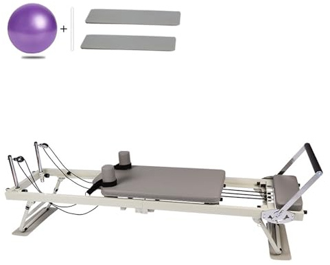 LQQHFSW Reformer-Pilates-Maschine, Mehrzweck-Pilates-Reformer-Board Zum Zusammenklappen Für Zu Hause, für Heimtraining Und Ganzkörperübungen Mit Yogaball(197X57X72.5CM_Spring)
