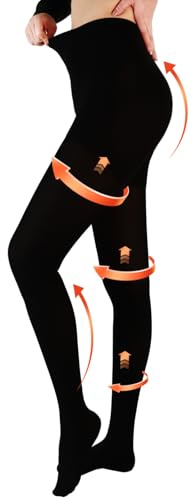 Bewzilove Compression Pantyhose for Women & Men, 20-30 mmHg Closed Toe Support Hose for Women Medical Graduated Compression Stockings Leggings Tights for Varicose Veins Edema(Black, M)