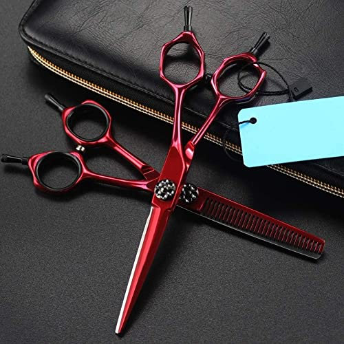 Texturierschere, Haarschere, Professionelle Friseurscheren-Sets, Haarschneidescheren-Set Aus Edelstahl, Effilierscheren-Set Für Den Heimgebrauch Für Männer, Frauen Und Haustiere, Fla, Flatcut 6 Zoll