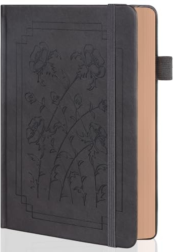 TIEFOSSI A5 Bullet Dotted Notebook, 160 g/m² dickes Papier, Hardcover Dot Grid Journals für Frauen und Männer, 192 nummerierte Seiten, ideal für den persönlichen Gebrauch, Ziele, Organisation
