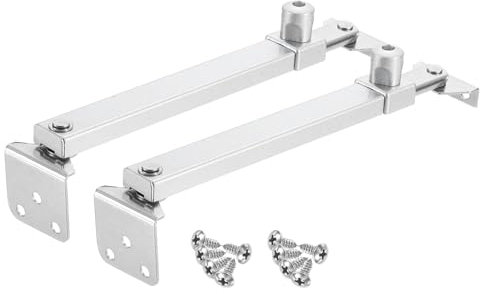sourcing map 2Pcs 305mm Casement Stay Window Latch, Stainless Steel Casement Window Stays, Adjustable Friction Stay Hinges Window Brace, Spray Silver