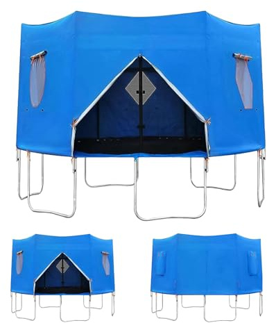 6ft 8ft 10ft 12ft Trampoline Tent, Trampoline Top Round Shade Cover, Trampolines Sunshade, Foldable Design, Waterproof and Sunscreen for Birthday Parties, Picnics, and Community Activities (6 FT)