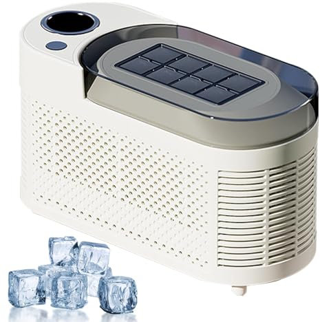 Mini Machine Macher pour LA Maison ET LA Voiture - Ice PRÊT en 10 MINS, Base Bruit ET ÉCONOMIE D'ÉNERGIE | Portable et Petit, Montre des glaçons clairs | Câble d'alimentation Facile à Nettoyer avec