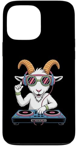 Dj Chèvre Avec Lunettes Et Casque Coque pour iPhone 13 Pro Max