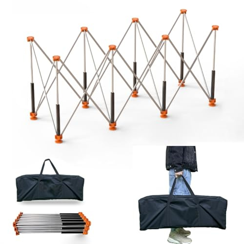 Folding Workbench Metal Trestle Stands, No Assembly Foldable Works Stand for Sawing Work Max Load 200-500kg, Mobile Work Table, Heavy Duty Portable Workbench for Construction, Woodworking(10 legs)