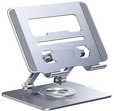 BUBEFSKD Faltbare Tablettenhalterständer 360 ° Rotatierende Notizbuchhalter Halterung Für 4-12 9-Zoll Tabletten Padhalter Legierung