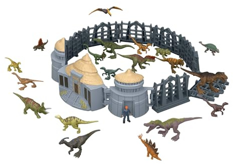 Mattel Jurassic World - Calendario dell'Avvento 2026, 24 giorni di sorprese a tema Visitatori dell'isola di Jurassic Park, include mini dinosauri, personaggio e accessori, 4+ anni, JLD23