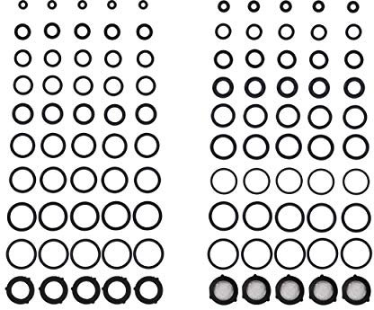 Tool Daily Kit de joints toriques pour nettoyeur haute pression - Pour pompe, tuyau, pistolet, baguette, coupleur, adaptateur, buse - 18 tailles, 100 pièces