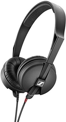 Sennheiser HD 25 LIGHT Lightweight On-Ear DJ & Monitoring Headphones | Robust Single Headband Design | 1.5M Dual-Sided Detachable Cable & 1/4 Jack Adaptor Included | Black (508664)