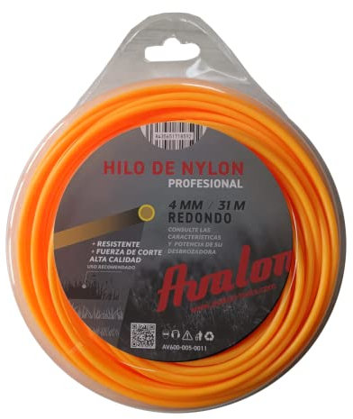 Avalon - Filo Rotondo in Nylon Universale per decespugliatore e Tosaerba (4 mm x 31 m)