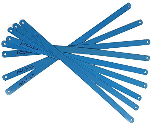 Carbon Steel Junior Hacksaw Blade, 20PCS 24TPI 300mm Replacement Blades, Sabre Saw Combo Wood & Metal Cutting fits Made with HSS