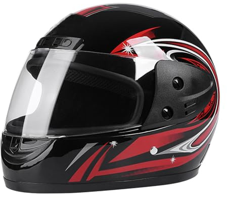Yiurse Casco Integral de Motocicleta - Compacto y Ligero de Cara Completa para Hombres, Duradero