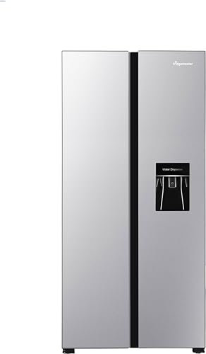 Fridgemaster MS83430DES Non-Plumbed Total No Frost American Fridge Freezer - Silver - E Rated