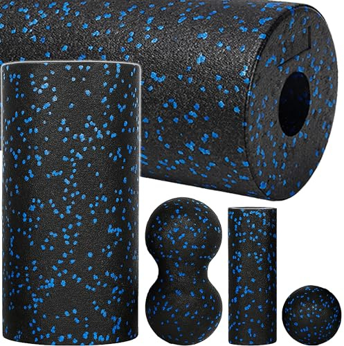 Retoo Faszienrolle & Faszienball Set – Selbstmassage für Rücken, Nacken, Beine, Füße – Effektive Triggerpunkt Therapie, Muskelentspannung, Fitness, Pilates, Yoga, Härte