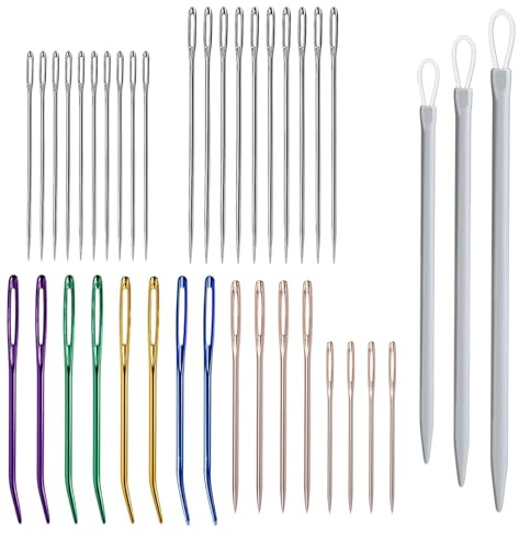 39 Pcs Large Eye Sewing Needles Set, Darning Needles for Wool, Wool Needles for Sewing Up Knitting, Ideal for Wool, Crochet, Tapestry & Sewing DIY Crafts