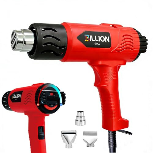Billiongold, pistola ad aria calda, 1800 W, pistola ad aria calda, pistola ad aria calda, ideale per restringere, sverniciare e allentare le viti
