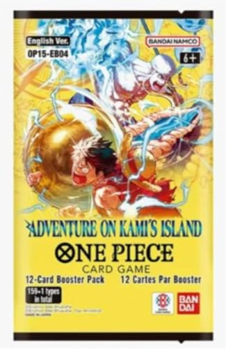 Jeu de cartes One Piece TCG Adventure on Kami's Island Booster Pack de 12 cartes – Édition anglaise – OP15-EB04