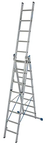 KRAUSE | Vielzweckleiter| 3-teilig| mit herausnehmbarem Leiterteil| 3 x 8 Sprossen. | 3-teilig, mit herausnehmbarem Leiterteil, 3 x 8 Sprossen