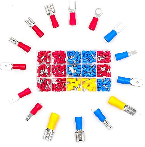 280pcs Small Wire Crimp Electrical connectors Insulated Spade Set