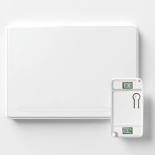 esLife Funkschalter Set mit Empfänger, Wasserdicht, 100M reichweit (1 x Funkschalter, 1 x Empfänger), Weiß