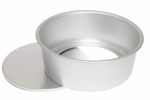 DOITOOL 1 x Kuchenform, 25,4 cm, rund, tragbar, eloxiertes Aluminium, Kuchen-Backform, abnehmbarer Boden, Backform für, Ofen, silberfarben