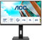 AOC U32P2 - Monitor UHD da 32 pollici, regolabile in altezza (3840 x 2160, 75 Hz, HDMI 2.0, DisplayPort, hub USB), colore: Nero