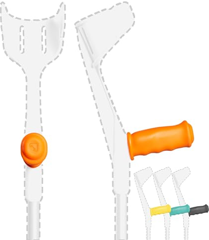 MySleeve - Ergonomische Griffe für Krücken (2 Stück), verhindert das Herunterfallen von Krücken, Krücken Polster, Zubehör Krücken, NICHT für anatomische Krücken - 21x6,5x9cm