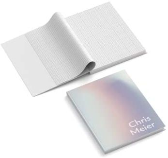 easyprint Notizbuch personalisiert mit Name | Design mit Farbverlauf | 201 x 297 mm | DIN A4 | Hardcover | 128-seitig | Papier 100 g/m² | kariert | Tagebuch | Notizblock | Reisetagebuch