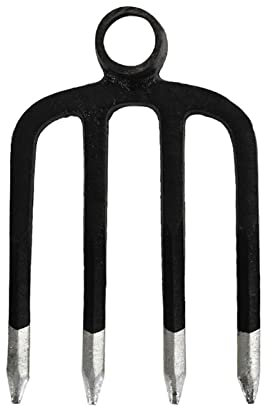 Zappa in acciaio ad alto tenore di carbonio, 7,9 x 12,2 zappa a quattro denti in acciaio al carbonio