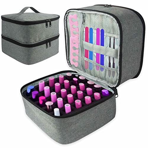 Amesor Borsa Porta Smalti per Unghie - Custodia per Smalti per Unghie - Organizer per Smalto per Unghie - Custodia per Smalto per Unghie Doppio Strato per Strumenti per per Gli Amanti delle Unghie