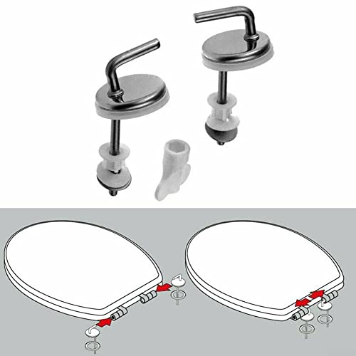 Lot de 2 charnières de rechange en alliage de zinc pour abattant de WC en acier inoxydable