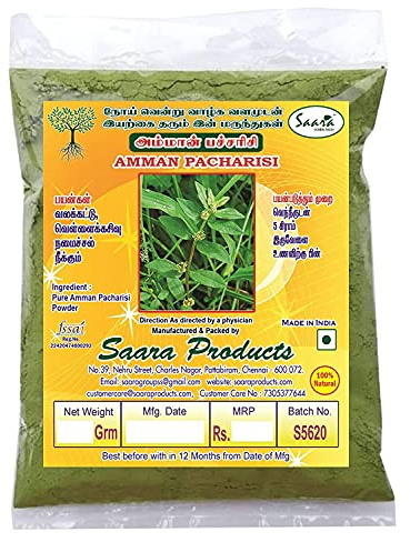 Naturix Amman Pacharisi Powder l Euphorbia Hirta Powder, 100 g