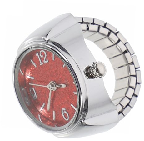 UKCOCO Ringuhr Modeuhren Für Damen Elastische Fingeruhr Verstellbare Fingerringe Uhr Mit Elastischem Ring Mode-quarzuhr Festivalgeschenk Uhrenring Mann Zinklegierung Elastizität Herren