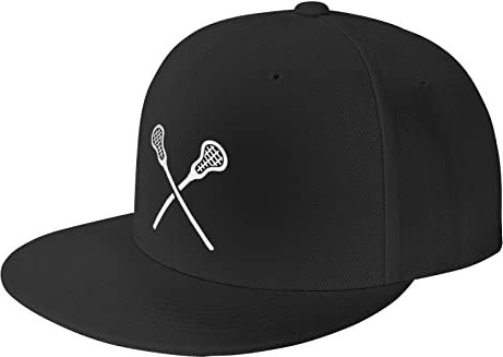 RFSHOP Sport Lacrosse Trucker Mütze, Flache Bill Kappen, Baseballkappe, Papa Mütze für Männer und Frauen, Schwarz